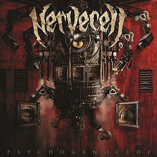 Dark, detailed album cover featuring a mechanical eye and robotic structure.