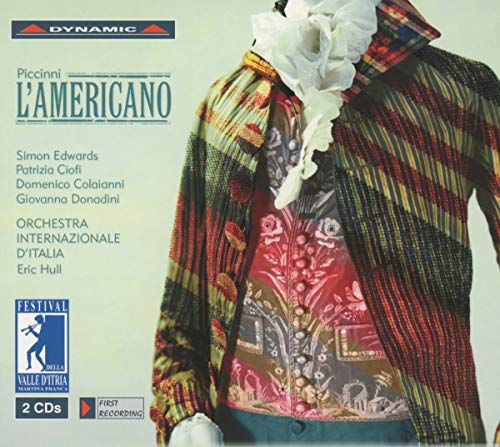 CD cover for Piccinni’s “L’Americano” featuring a man in colorful 18th-century attire.
