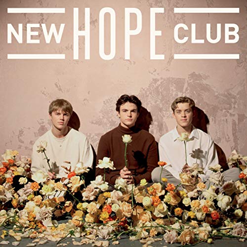 New Hope Club album cover with three young men surrounded by flowers.