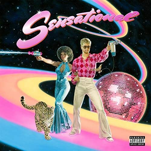 Album cover for Yung Gravy’s “Sensational” featuring two people and a leopard.