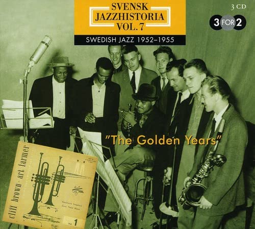 CD cover for "Swedish Jazz History Vol. 7 1952-55" featuring jazz musicians.