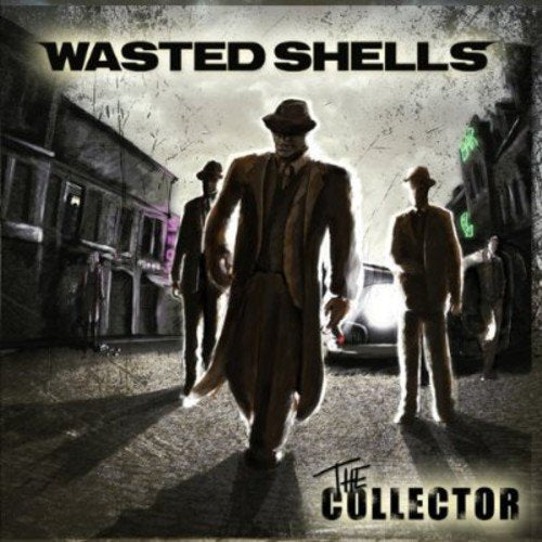 CD cover: three shadowy figures in suits walk down a street.