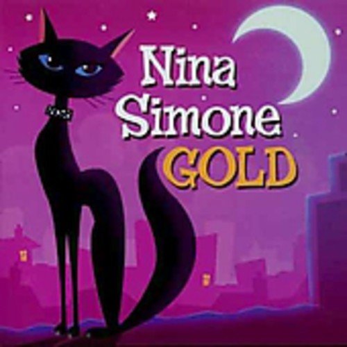 Nina Simone “Gold” CD cover with a black cat and crescent moon.