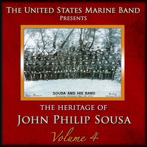 CD cover for "Heritage of Sousa" featuring a vintage band photograph.