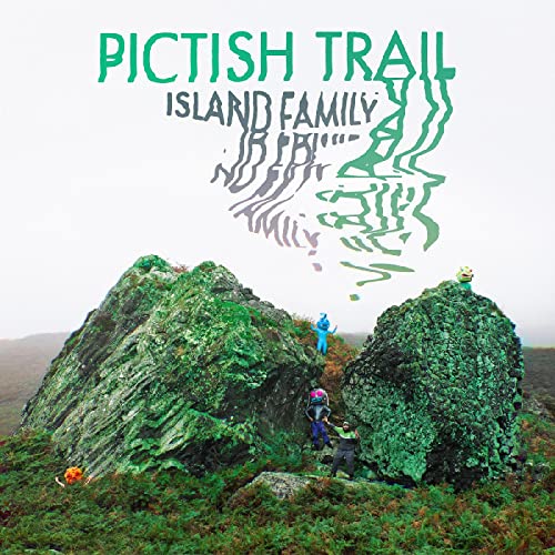 CD cover: rocky landscape with figures, green text reads "Pictish Trail Island Family".