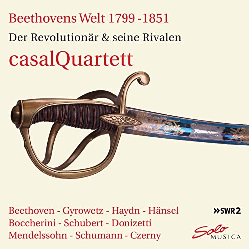 CD cover for Casal Quartet’s “Beethovens Welt” featuring a saber hilt.