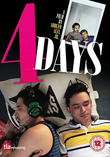 DVD cover for "4 Days" featuring two men in bed and a photo.