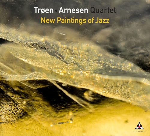 CD cover for “New Paintings of Jazz” with abstract gold and black swirls.
