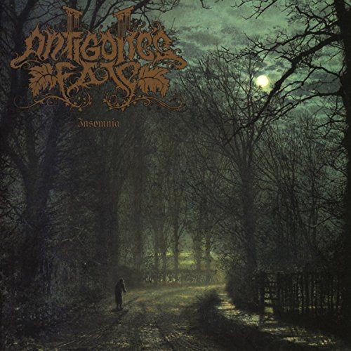 CD cover for Antigone’s “Insomnia” depicts a dark, moonlit forest road.
