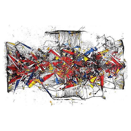 Abstract, colorful sketch-like artwork for the "MeWithoutYou" CD album cover.