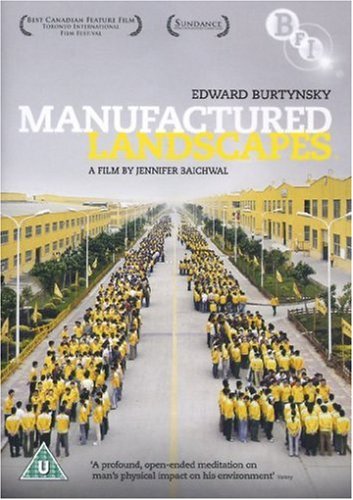 DVD cover for “Manufactured Landscapes” showing a long line of workers.
