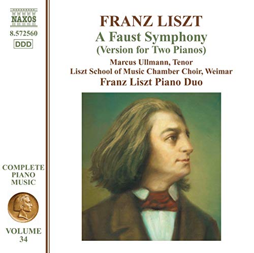 CD cover for Liszt’s Faust Symphony featuring a portrait of Franz Liszt.