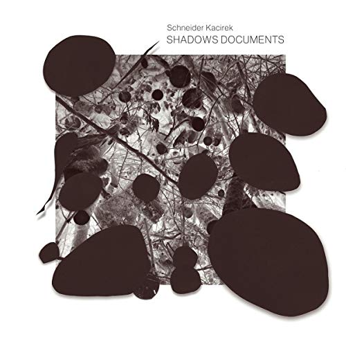 CD cover for Schneider Kacirekās āShadow Documentsā with abstract dark shapes.