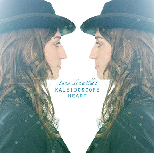 Mirrored profiles of Sara Bareilles in black hats facing each other on album cover.