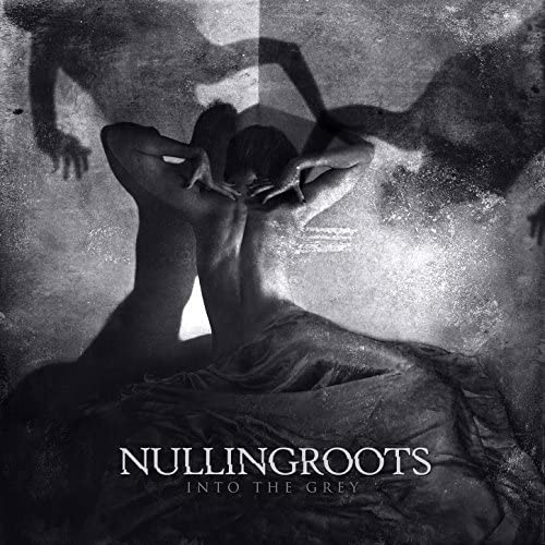 Black and white album cover featuring a shadowed figure with outstretched arms.