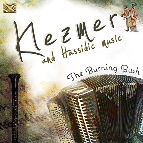 CD cover for “The Burning Bush” featuring a clarinet and accordion.