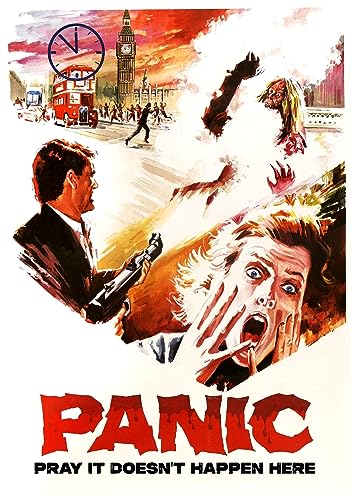 1963 movie poster for "Panic" depicting chaos and frightened people.