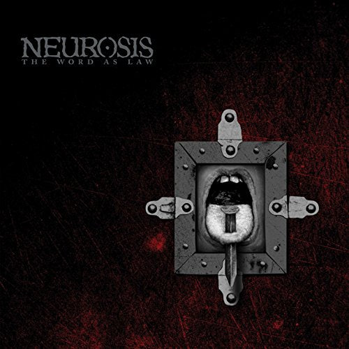 Album cover for Neurosis’ “The Word As Law” featuring a mouth-shaped keyhole.