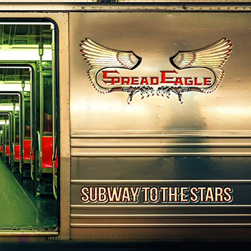 CD cover: Spread Eagle logo with wings on a subway car.