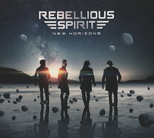 CD cover: four silhouetted figures on a rocky beach under a starry sky.