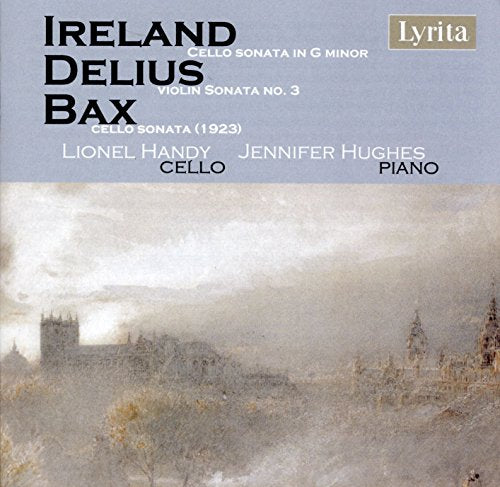 CD cover for British cello sonatas by Ireland, Delius, and Bax.