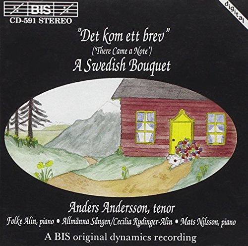 CD cover: watercolor painting of a red house with a floral garden.