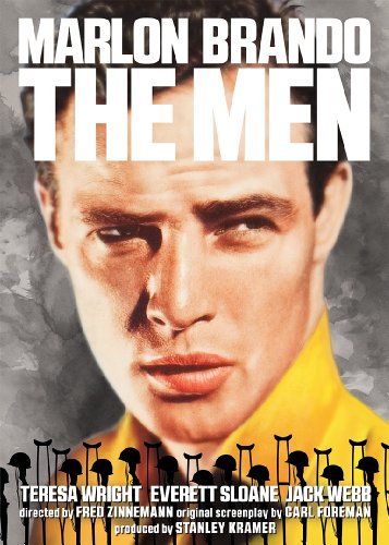 DVD cover for "The Men" featuring Marlon Brando’s portrait and silhouettes.