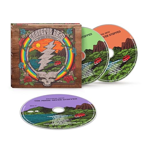 Grateful Dead CD box set with colorful cover art and three discs.