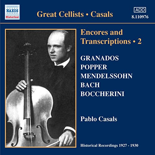 CD cover featuring cellist Pablo Casals in a black and white portrait.