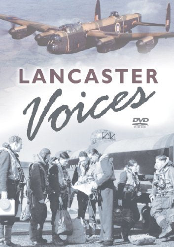 DVD cover showing a Lancaster bomber flying above aircrew standing in front of aircraft.