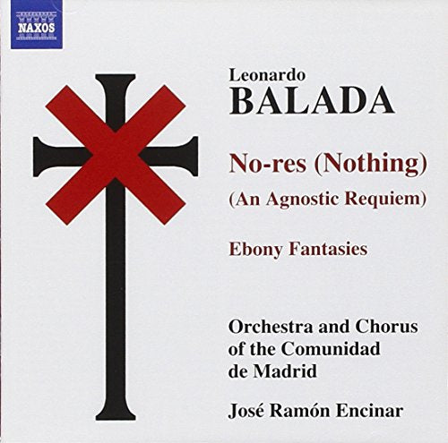 CD cover for "Balada: No-res (Nothing)" by Leonardo Balada, with red cross.