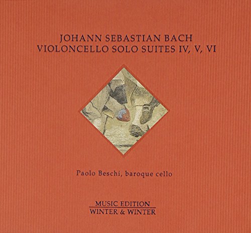 CD cover for Bach’s Cello Suites Nos. 4-6, with abstract art.