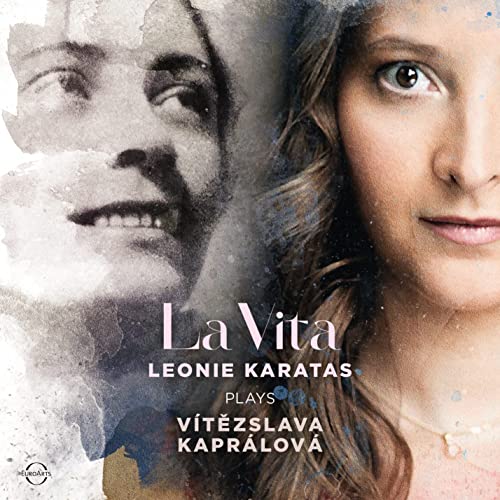 CD cover featuring a portrait of Leonie Karatas and faded imagery.