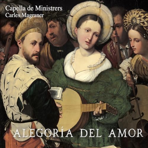 Renaissance painting of musicians and a central woman with a lute.