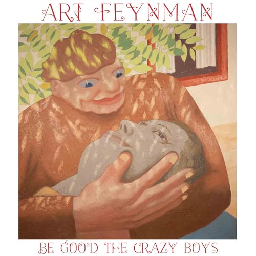 Album cover: a man holds a gray head, foliage background.