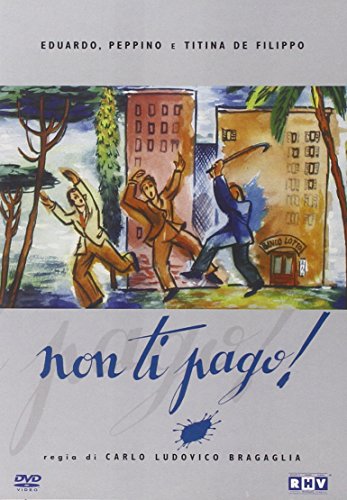 DVD cover for "Non Ti Pago" featuring a painted scene of men running.