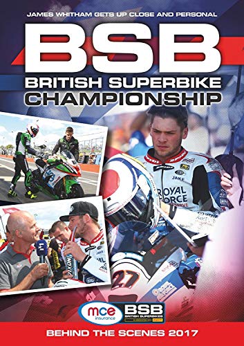 DVD cover for “British Superbike: 2017 - Behind The Scenes” featuring racers.
