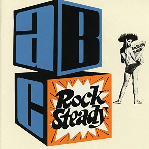 Album cover with two large blocks labeled AB and C and a woman standing.