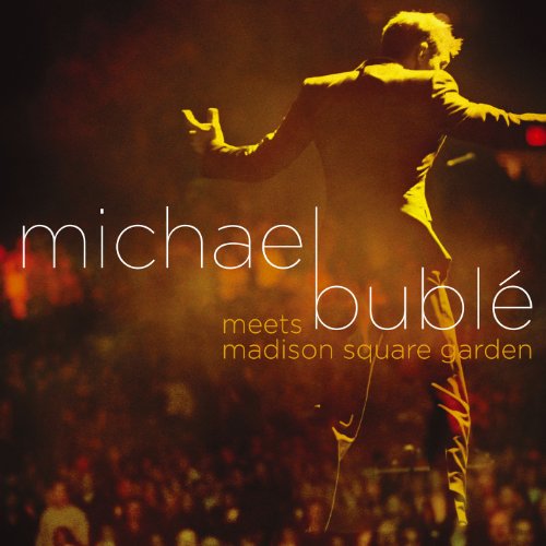Michael Bublé album cover with performer silhouette and concert crowd.