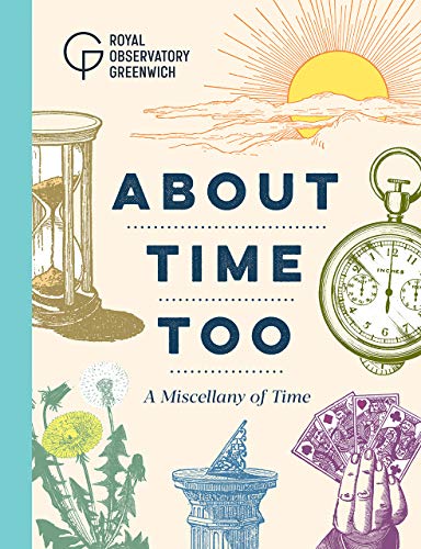Book cover with hourglass, pocket watch, sun, and floral illustrations.