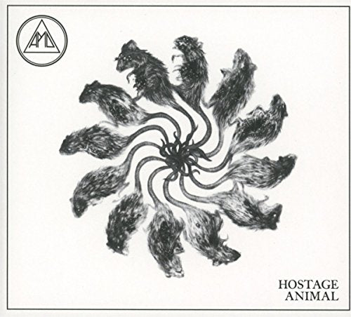 Black and white illustration of rats in a circular, radiating pattern.
