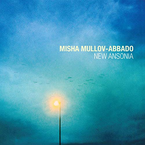 CD cover for "New Ansonia" by Misha Mullov-Abbado, blue sky and streetlamp.