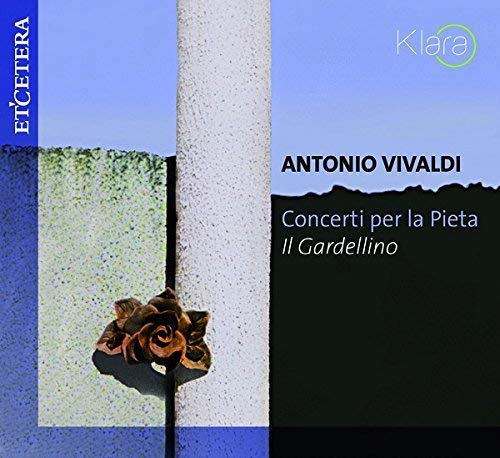 CD cover for Vivaldi’s “Concerti per la Pieta” with a flower image.