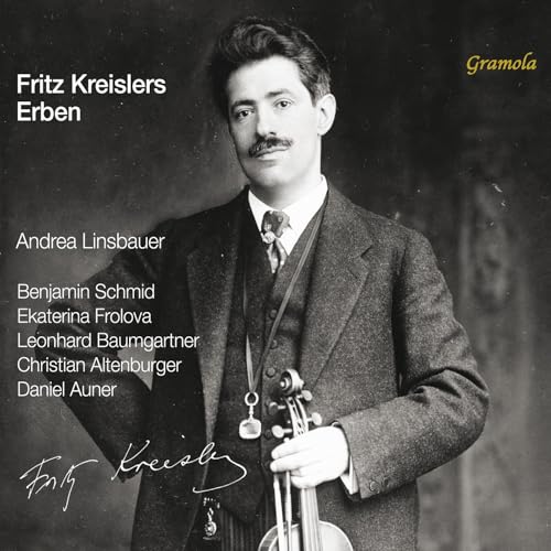 CD cover featuring a vintage portrait of violinist Fritz Kreisler.