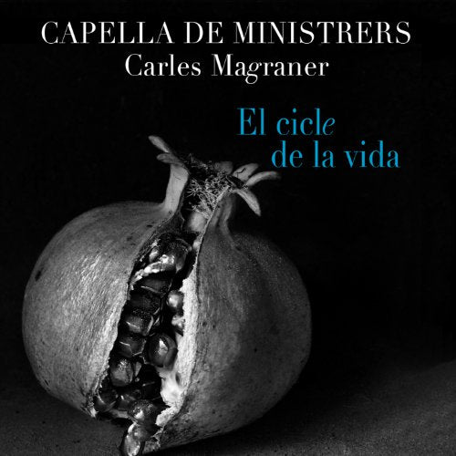 CD cover: black and white image of a split pomegranate.