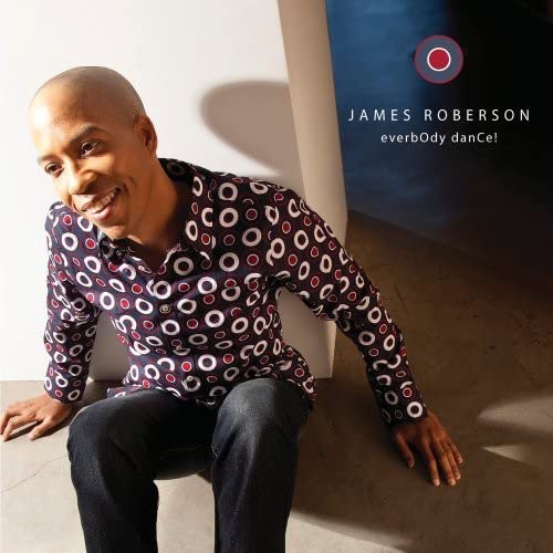 CD cover featuring James Robertson in a patterned shirt, smiling.