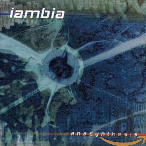 CD cover for “Anasynthesis” with abstract blue and green fractured design.