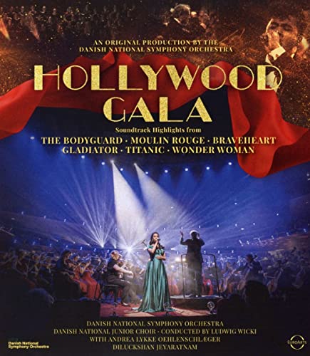 Hollywood Gala Blu-ray cover featuring a singer with an orchestra onstage.