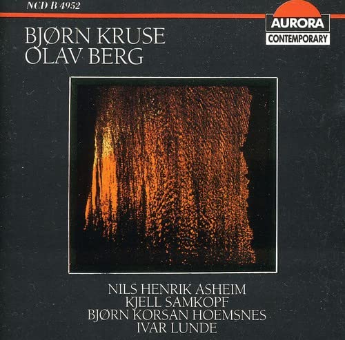 CD cover with abstract orange and black textured image, Aurora Contemporary label.