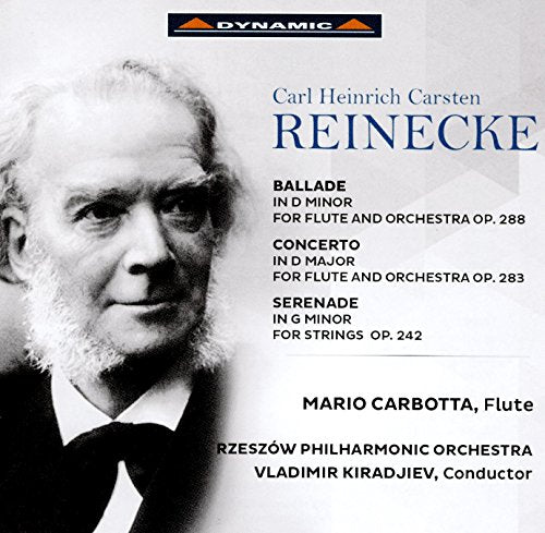 CD cover featuring a portrait of composer Carl Reinecke and text details.